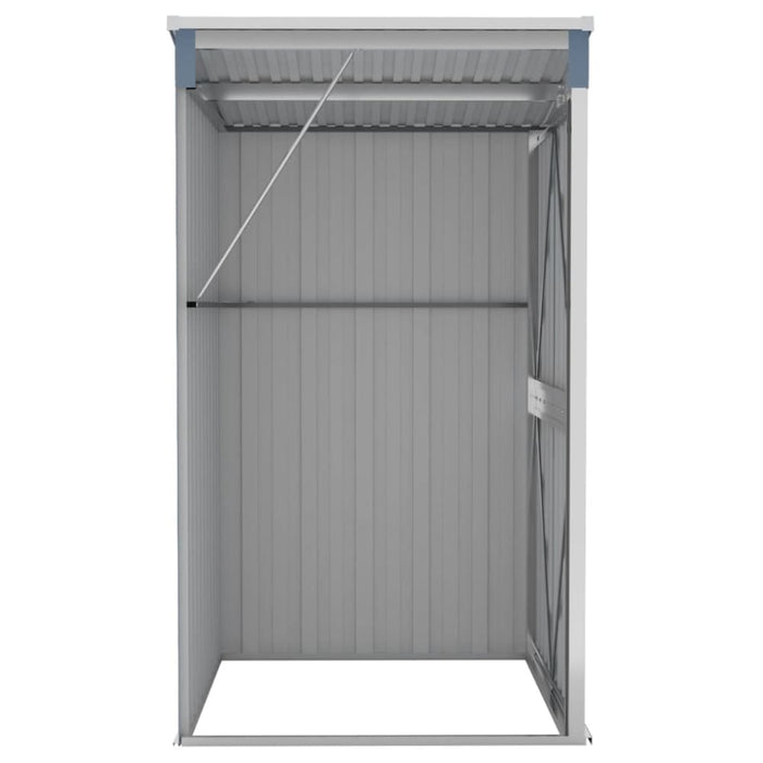 Wall-mounted Garden Shed Grey 118x100x178 Cm Galvanised