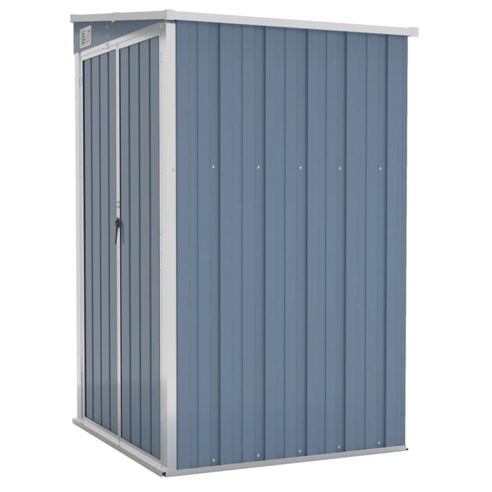 Wall-mounted Garden Shed Grey 118x100x178 Cm Galvanised