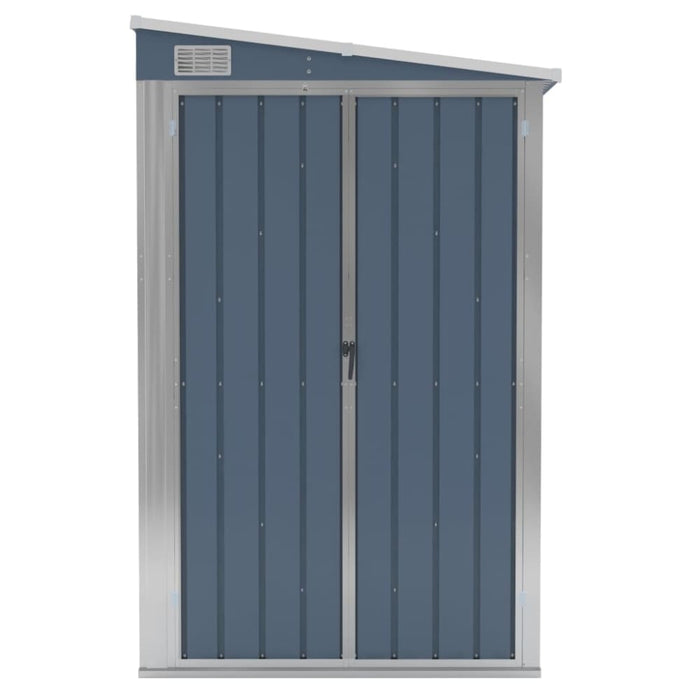 Wall-mounted Garden Shed Grey 118x100x178 Cm Galvanised