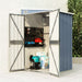 Wall-mounted Garden Shed Grey 118x100x178 Cm Galvanised