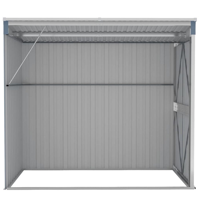 Wall-mounted Garden Shed Grey 118x194x178 Cm Galvanised
