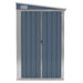 Wall-mounted Garden Shed Grey 118x194x178 Cm Galvanised