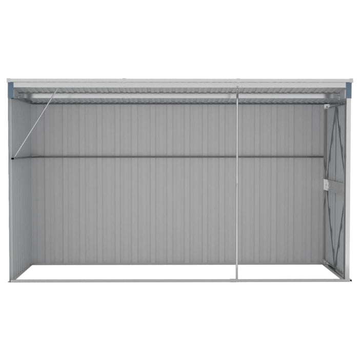 Wall-mounted Garden Shed Grey 118x288x178 Cm Galvanised