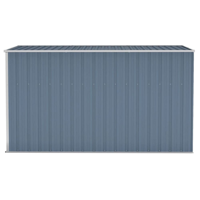 Wall-mounted Garden Shed Grey 118x288x178 Cm Galvanised