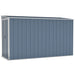 Wall-mounted Garden Shed Grey 118x288x178 Cm Galvanised