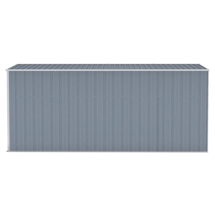 Wall-mounted Garden Shed Grey 118x382x178 Cm Galvanised