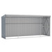 Wall-mounted Garden Shed Grey 118x382x178 Cm Galvanised