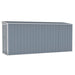 Wall-mounted Garden Shed Grey 118x382x178 Cm Galvanised