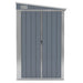 Wall-mounted Garden Shed Grey 118x382x178 Cm Galvanised