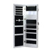 Wall Mounted or Hang Over Mirror Jewellery Cabinet with Led