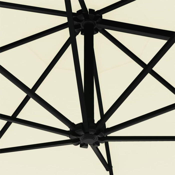 Wall-mounted Parasol With Metal Pole 300 Cm Sand Aanlt
