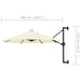 Wall - mounted Parasol With Metal Pole 300 Cm Sand Aanlt