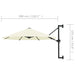 Wall-mounted Parasol With Metal Pole 300 Cm Sand Aanlt