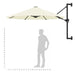 Wall-mounted Parasol With Metal Pole 300 Cm Sand Aanlt