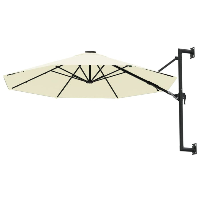 Wall-mounted Parasol With Metal Pole 300 Cm Sand Aanlt
