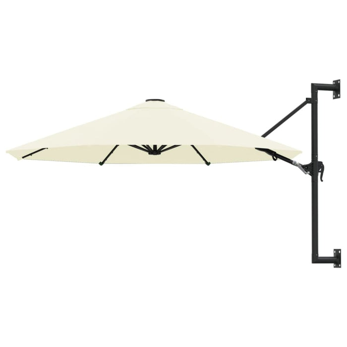 Wall-mounted Parasol With Metal Pole 300 Cm Sand Aanlt