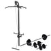 Wall - mounted Power Tower With Barbell And Dumbbell Set