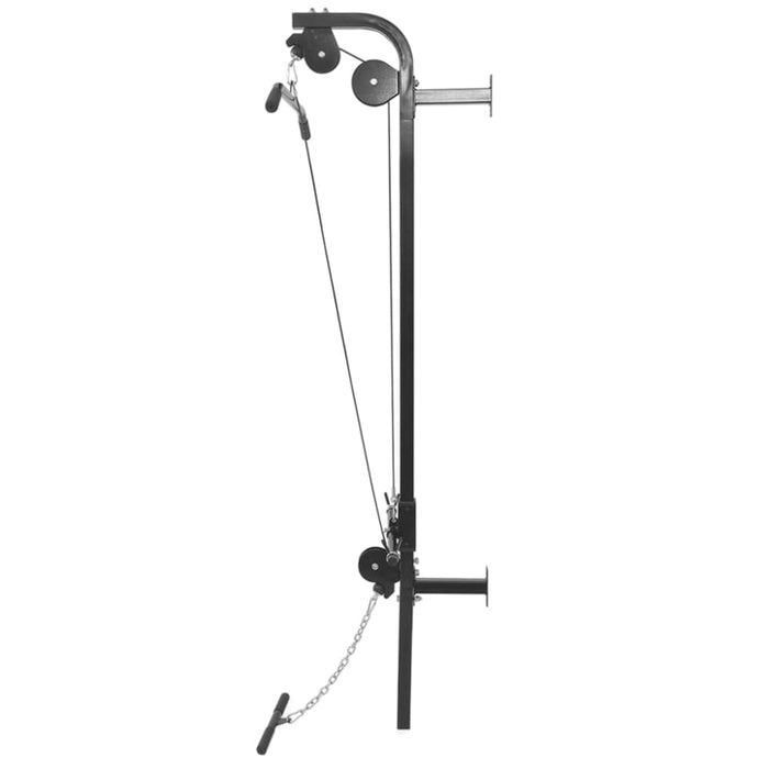 Wall - mounted Power Tower With Barbell And Dumbbell Set