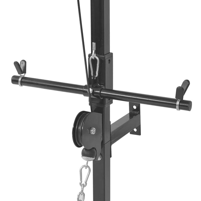 Wall - mounted Power Tower With Barbell And Dumbbell Set