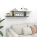 Wall-mounted Tv Shelf Glossy Look Grey 125x18x23 Cm