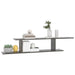 Wall-mounted Tv Shelf Glossy Look Grey 125x18x23 Cm