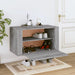 Wall-mounted Shoe Cabinet Grey Sonoma 70x35x38 Cm Solid