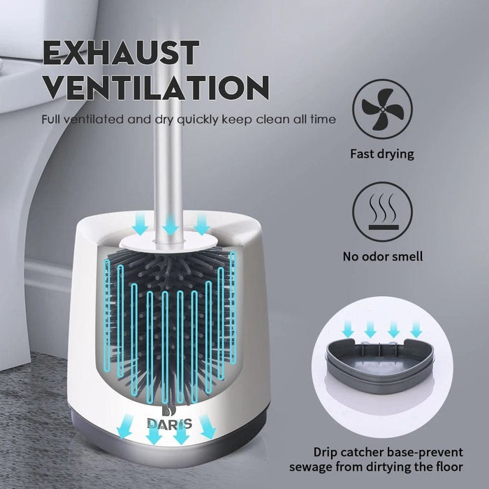 Wall Mounted Tpr Silicone Soft Bristle with Holder Cleaning