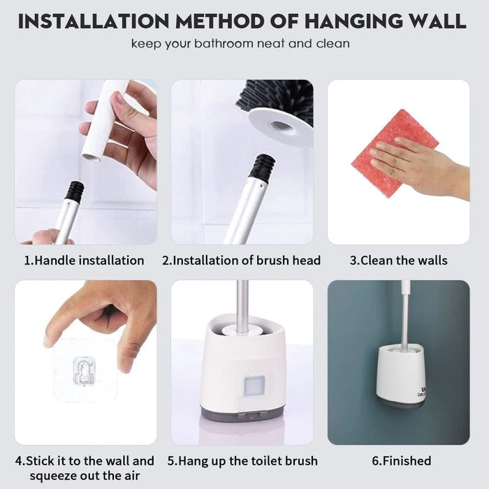 Wall Mounted Tpr Silicone Soft Bristle with Holder Cleaning