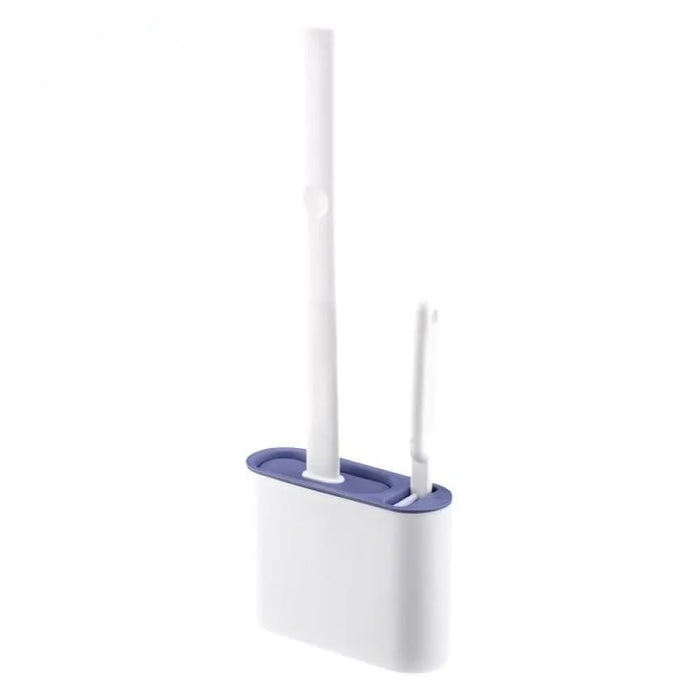 Wall Mounted Silicone Toilet Brush Set For Daily Cleaning