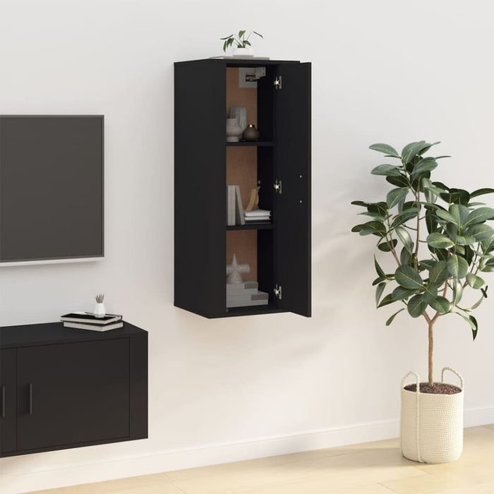 Wall Mounted Tv Cabinet Black 40x34.5x100 Cm Nollno