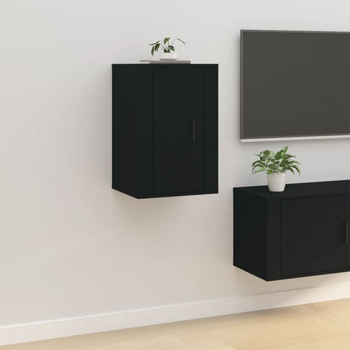 Wall Mounted Tv Cabinet Black 40x34.5x60 Cm Nollpn