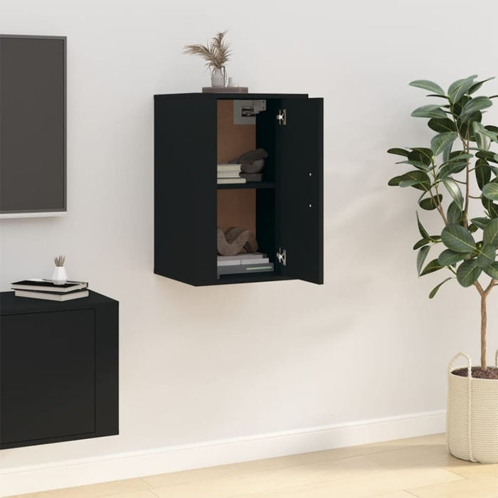 Wall Mounted Tv Cabinet Black 40x34.5x60 Cm Nollpn
