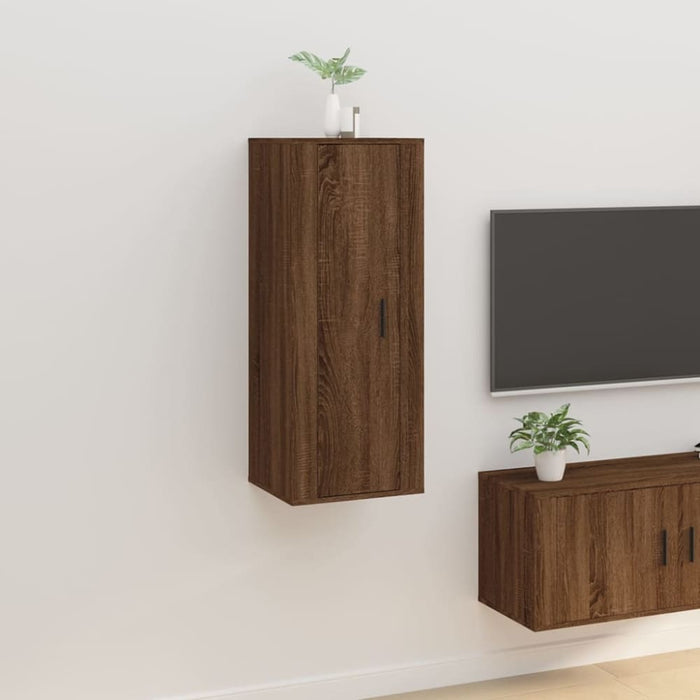 Wall Mounted Tv Cabinet Brown Oak 40x34.5x100 Cm Nollni