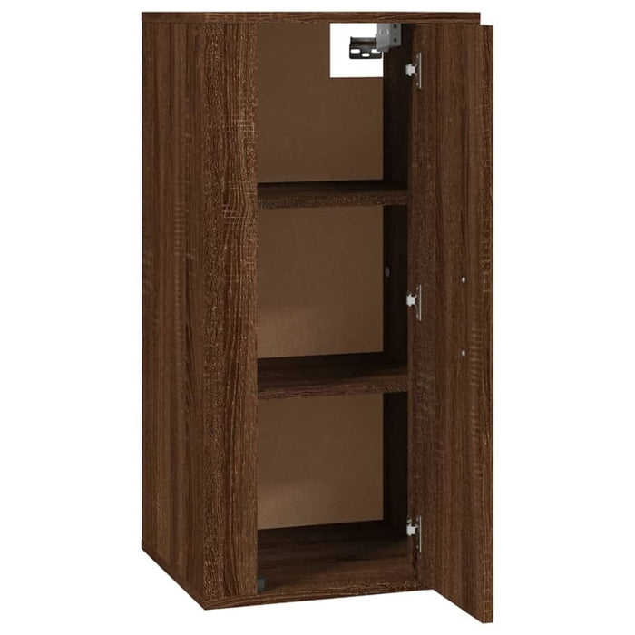 Wall Mounted Tv Cabinet Brown Oak 40x34.5x80 Cm Nollik