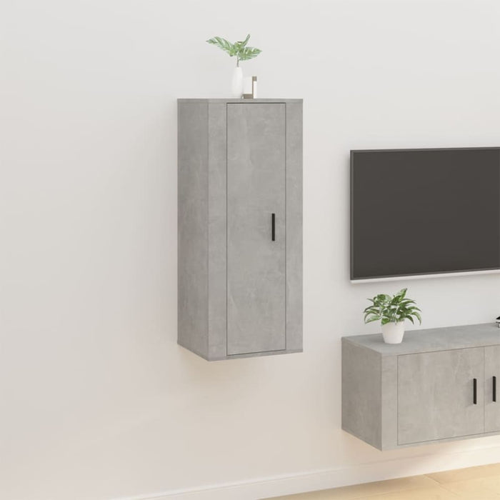 Wall Mounted Tv Cabinet Concrete Grey 40x34.5x100 Cm Nollna