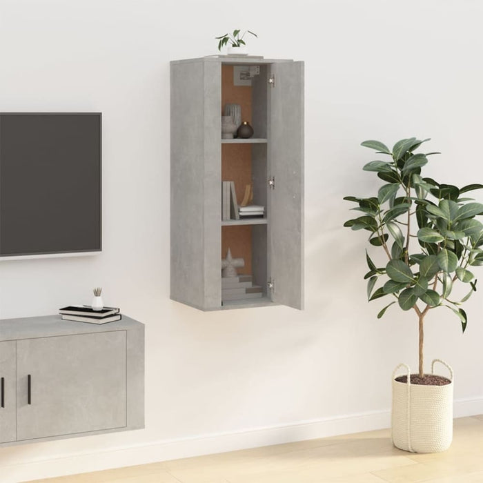 Wall Mounted Tv Cabinet Concrete Grey 40x34.5x100 Cm Nollna