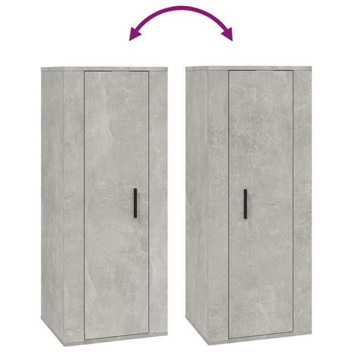 Wall Mounted Tv Cabinet Concrete Grey 40x34.5x100 Cm Nollna