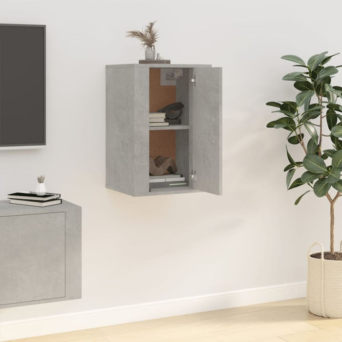 Wall Mounted Tv Cabinet Concrete Grey 40x34.5x60 Cm Nollla