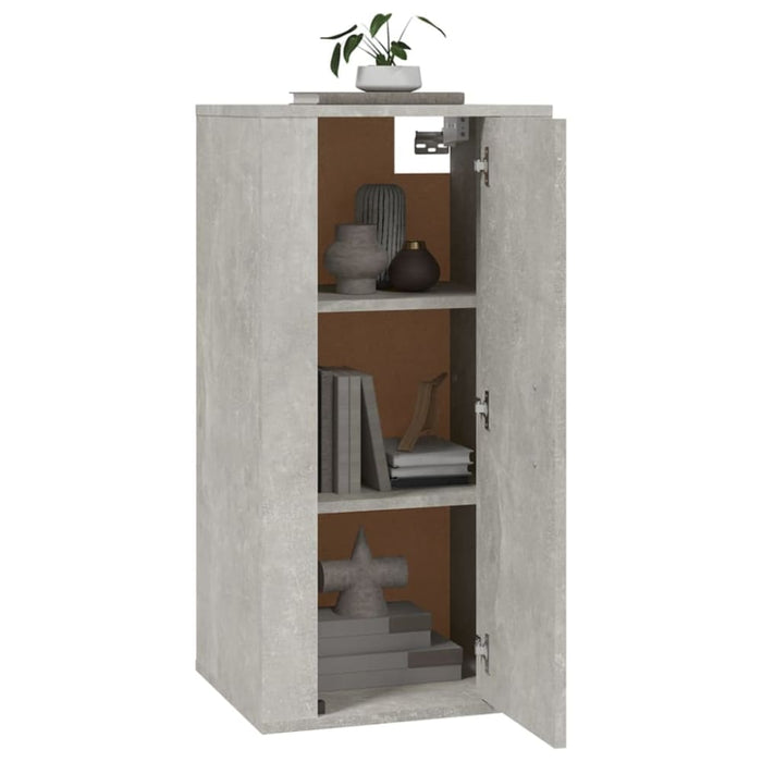 Wall Mounted Tv Cabinet Concrete Grey 40x34.5x80 Cm Nollil