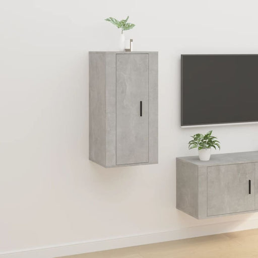 Wall Mounted Tv Cabinet Concrete Grey 40x34.5x80 Cm Nollil