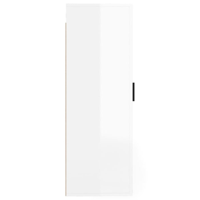 Wall Mounted Tv Cabinet Glossy Look White 40x34.5x100 Cm