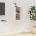 Wall Mounted Tv Cabinet Glossy Look White 40x34.5x60 Cm