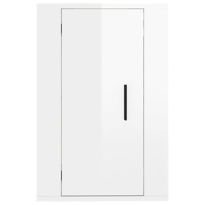 Wall Mounted Tv Cabinet Glossy Look White 40x34.5x60 Cm