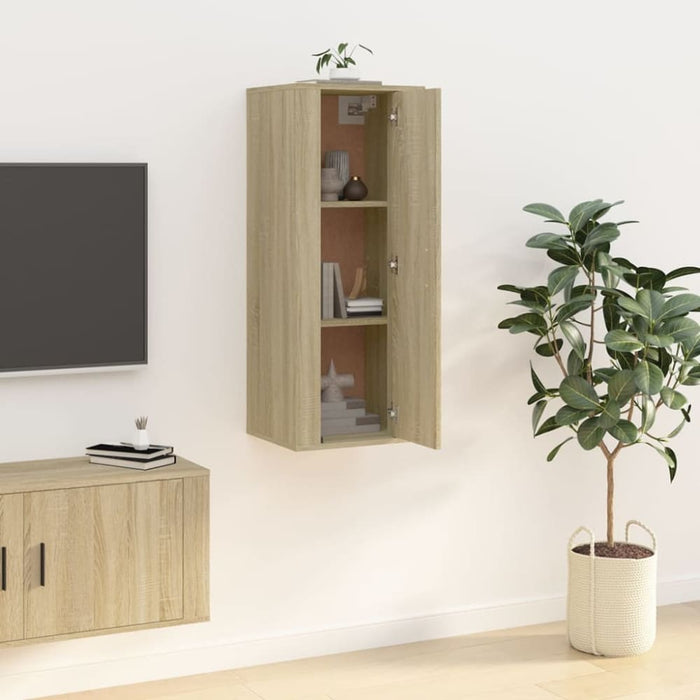 Wall Mounted Tv Cabinet Sonoma Oak 40x34.5x100 Cm Nollnt