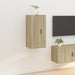 Wall Mounted Tv Cabinet Sonoma Oak 40x34.5x80 Cm Nollip