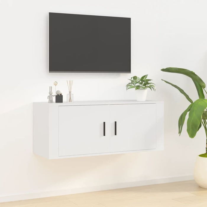 Wall Mounted Tv Cabinet White 100x34.5x40 Cm Nolltx