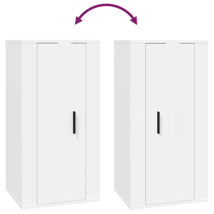 Wall Mounted Tv Cabinet White 40x34.5x80 Cm Nollix