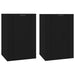 Wall Mounted Tv Cabinets 2 Pcs Black 40x34.5x60 Cm Nollpk