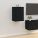 Wall Mounted Tv Cabinets 2 Pcs Black 40x34.5x60 Cm Nollpk