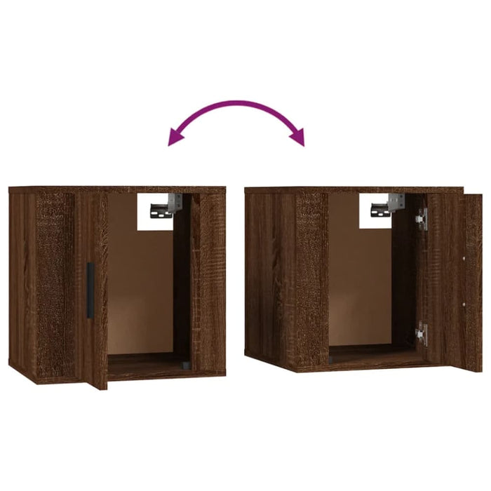 Wall Mounted Tv Cabinets 2 Pcs Brown Oak 40x34.5x40 Cm
